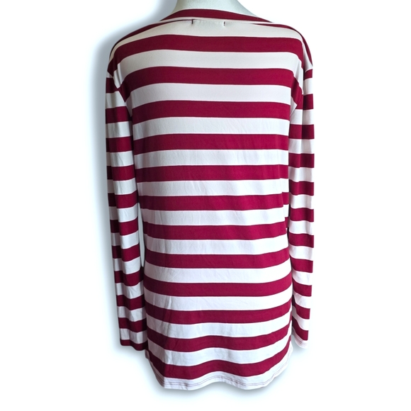 Reborn J Maroon Stripped Long Sleeve Top - Picture 3 of 7